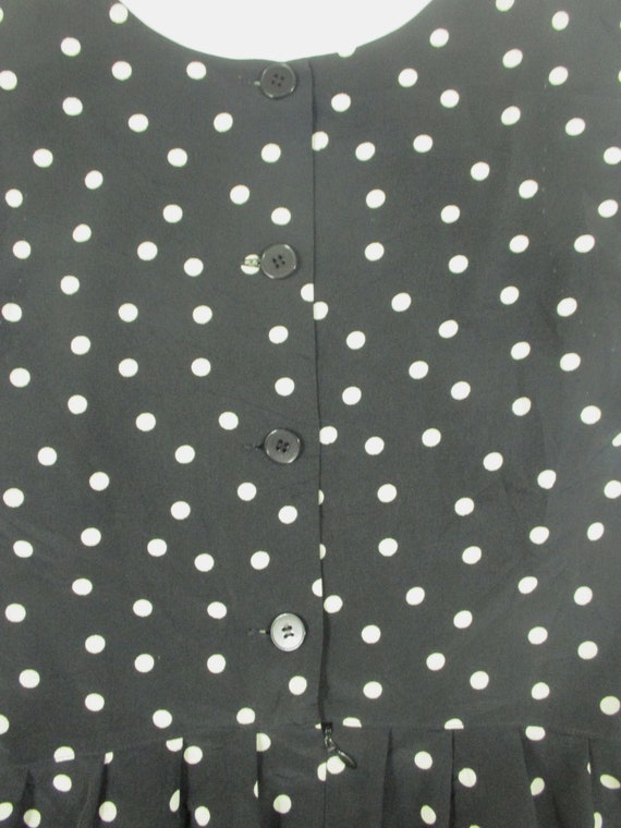 Vintage 90s Polka Dot Pattern Black Color Agnes B… - image 6