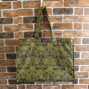 Liberty Of London Floral Pattern Yellow Color PVC Canvas Shopping Tote Bag
