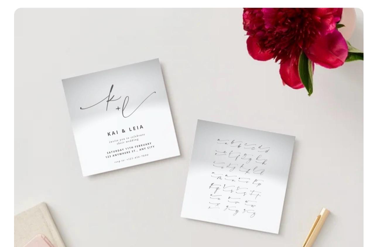 Silver Invite Luxury Silver Wedding Invitation Template | Elegant Formal Wedding ...