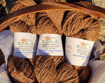 Alpaca Yarn - 2 Ply - Bulky Weight - Dark Fawn