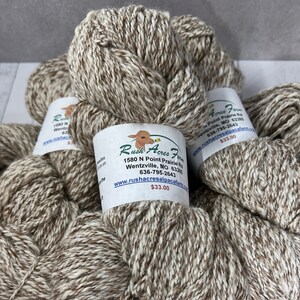 3-laags omvangrijk gewicht Alpaca-garen - Beige en bruin gemêleerd - 200 yards - 100% Huacaya Alpaca BATCH#027