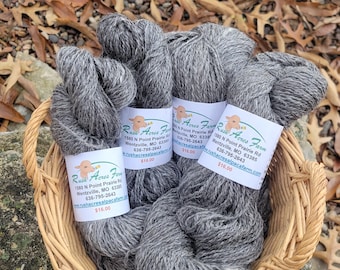 Gray Alpaca Yarn - Sport Weight - 2-Ply - 200yds.