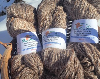 Dark Brown and Beige Marled - 3-ply Bulky Weight - 200 yards - 6.5oz Skein