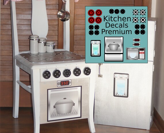 Digital Download Play Kitchen Stainless Printable Decals | Etsy