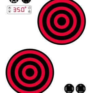 TÉLÉCHARGEMENT NUMÉRIQUE Stickers imprimables PrintAToy pour poêle/cuisinière pour projets de bricolage avec brûleurs de 4,5 pouces