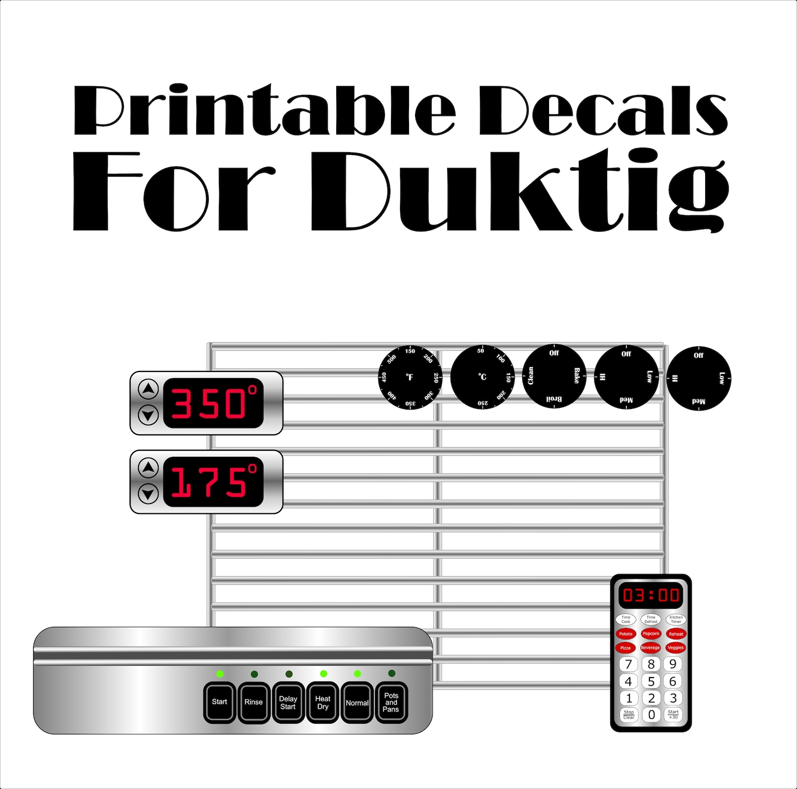 DIGITAL DOWNLOAD Duktig Ikea Dramatic Play Kitchen Decals. Etsy