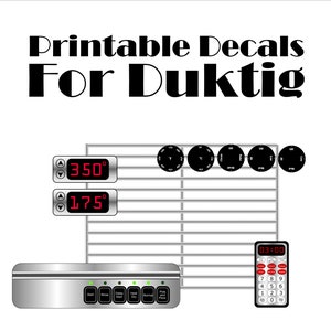 DIGITAL DOWNLOAD Duktig Ikea Dramatic Play kitchen Decals. Oven Details and Microwave Keypad DIY Sticker Set. Child Size Kitchen Appliances.