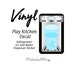 VINYL- PrintAToy Ice Maker/Water Dispenser Dramatic Play Kitchen Decal. Toy Refrigerator Door Sticker Kid Fridge VET Child Freezer Appliance 