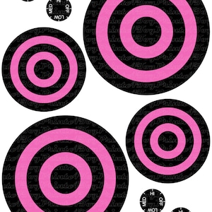 DIGITAL-PrintAToy Gamme rose Brûleurs de cuisinière imprimables pour jouer aux décalcomanies de cuisine Four jouet pour fille Jeu dramatique Chef Center Poêle Autocollants DIY