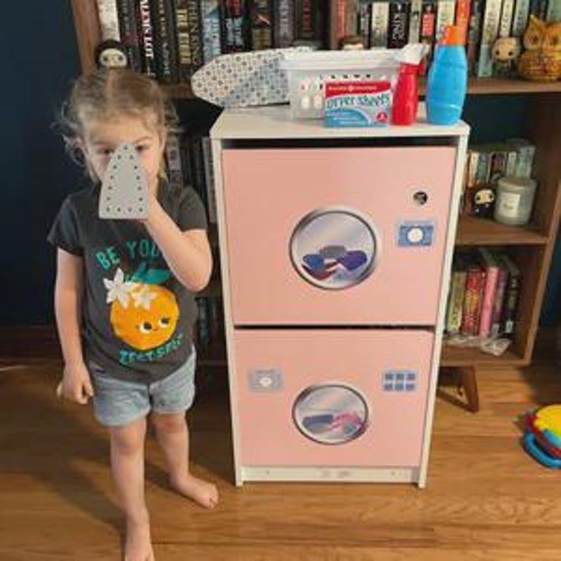 Play Laundry Room Decals | Toy Washing Machine & Dryer Stickers (Digital Download) image 3