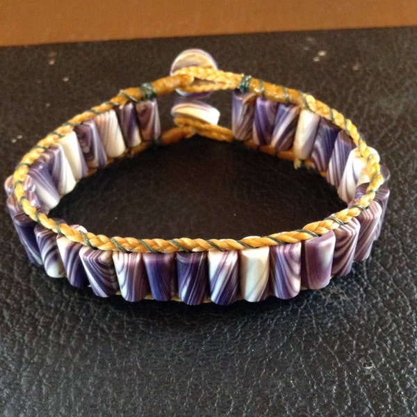 CUSTOM 6.5 inch Traditional Style Wampum Bead Bracelet