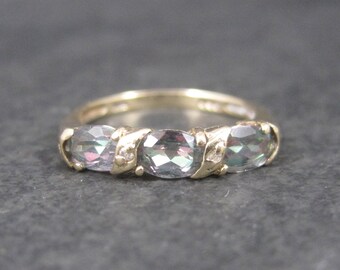 Vintage 10K Mystic Topaz Ring Size 7