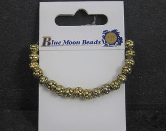 Gold 5x5mm Blue Moon Beads