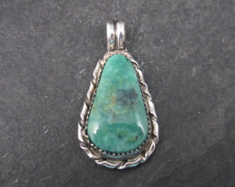 Vintage Southwestern Sterling Chrysocolla Pendant