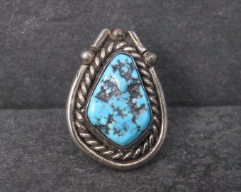 Signed Vintage Navajo Turquoise Ring Size 6