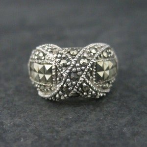Vintage Sterling Marcasite Ring Size 5