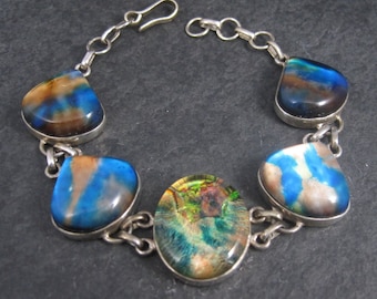 Sterling Silver Dichroic Glass Bracelet