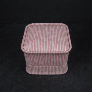 Vintage Pink Embossed Ring Box | Engagement Ring Presentation Case | Retro Jewelry Display or Gift Box