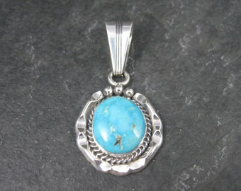 Vintage Native American Sterling Turquoise Pendant