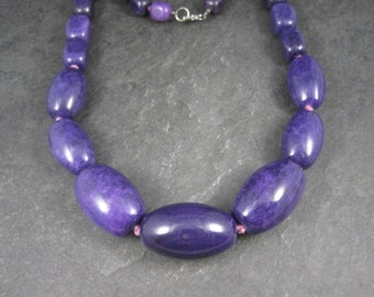 Purple necklace and bracelet with natural stones amethyst and quartz Necklace with a large stone as a gift for her Bracelet massive