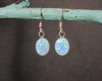Southwestern Sterling Opal Earrings