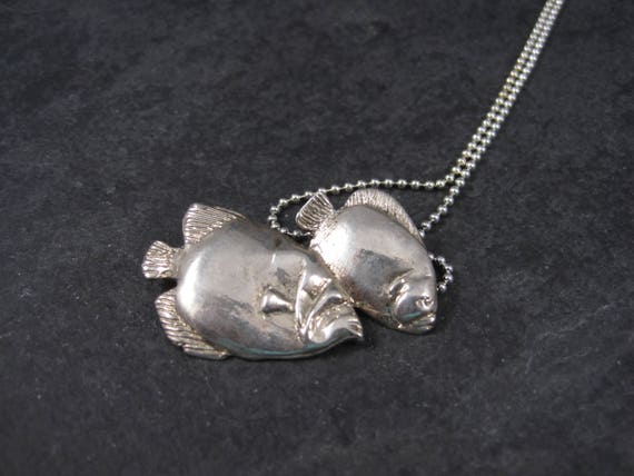 Whimsical Sterling Fish Pendant Necklace - image 6