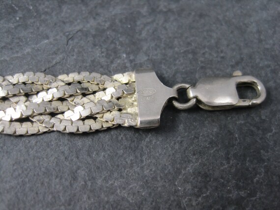 Vintage Italian Sterling Braided Bracelet 7.5 Inc… - image 6