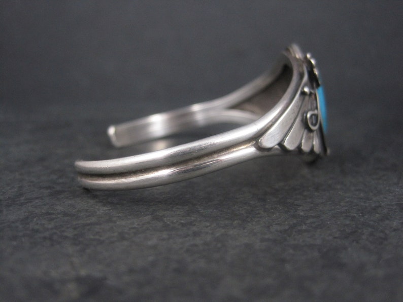 Vintage Sterling Navajo Turquoise Cuff Bracelet 6.25 Inches Pat Platero
