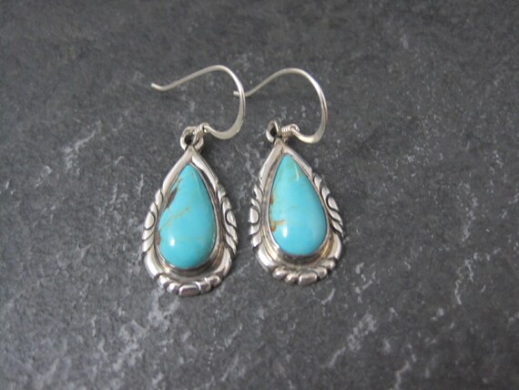 Native American Sterling Turquoise Earrings Navajo Vicki Martin