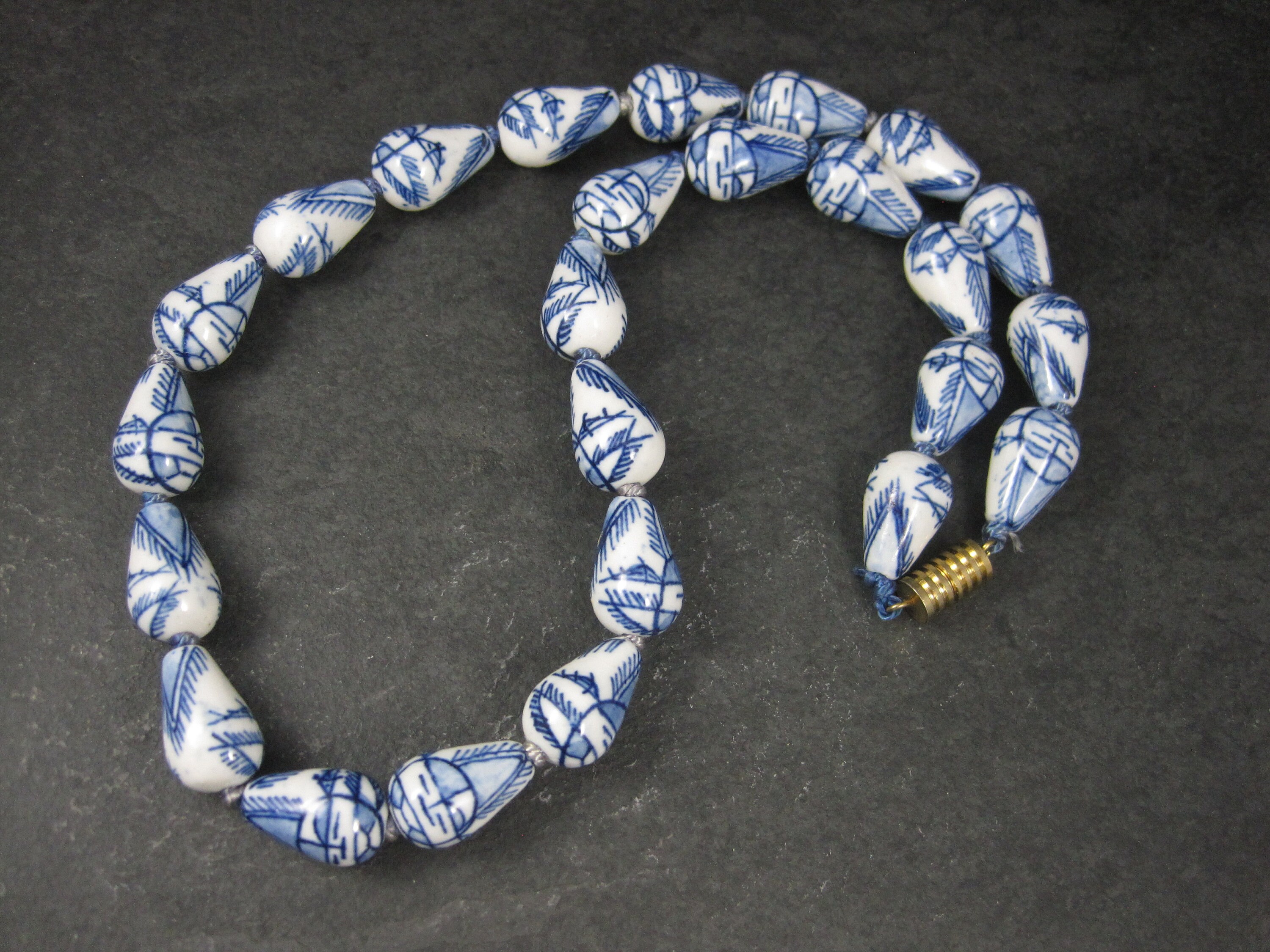 Nachlass Chinese Import Handbemalte Porzellan Perlenkette 24 | Etsy