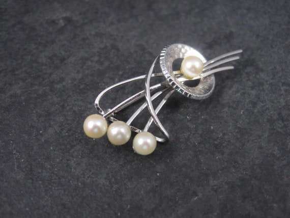 Estate Sterling Pearl Brooch Curtis Jewelry - image 8