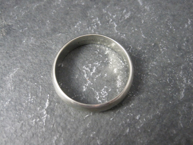 Kaynar Rings Vintage 14K White Gold Band Ring Size 11.5 Kaynar - Etsy