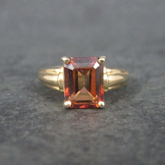 Vintage orange topaz ring deals
