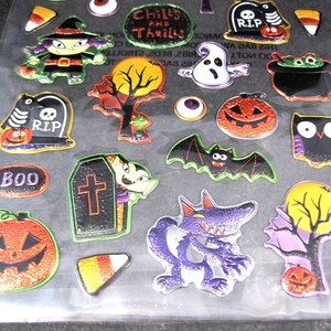 Puffy Foil Halloween Stickers