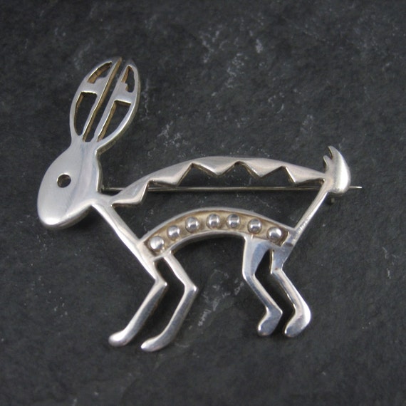 Southwestern Sterling Rabbit Brooch