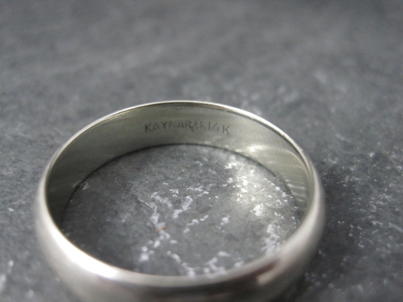 Kaynar Rings Vintage 14K White Gold Band Ring Size 11.5 Kaynar - Etsy
