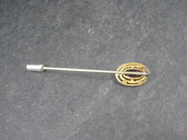 Art Deco Purple Glass Stick Pin