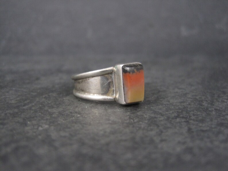 Vintage Sterling Tri Color Gemstone Ring Size 9.5