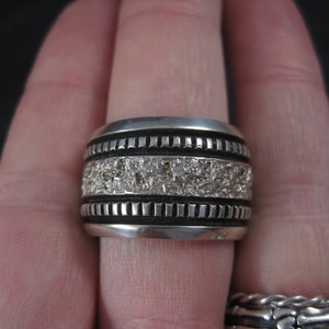 Mens Vintage Navajo Sterling Band Ring Philbert Begay Size 9 image 9