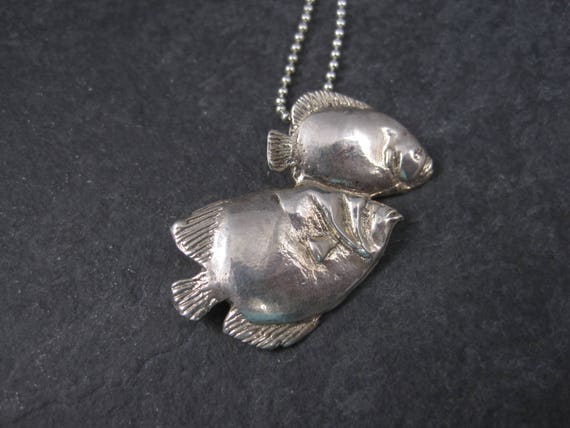 Whimsical Sterling Fish Pendant Necklace - image 3