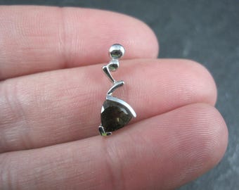 Tiny Sterling Silver Smoky Quartz Pendant