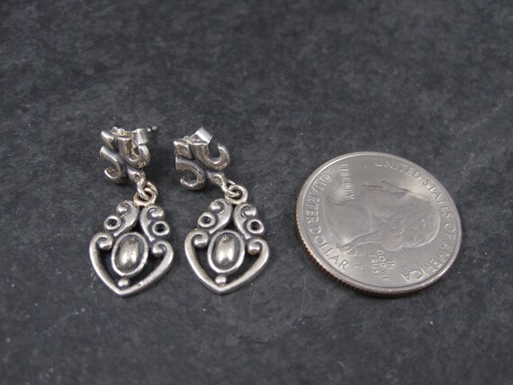 Vintage Sterling Victorian Style Earrings - image 8