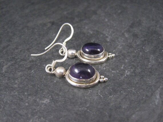 Simple Sterling Amethyst Earrings - image 5