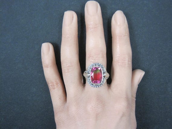 Watermelon Quartz Ring Size 9 - image 10