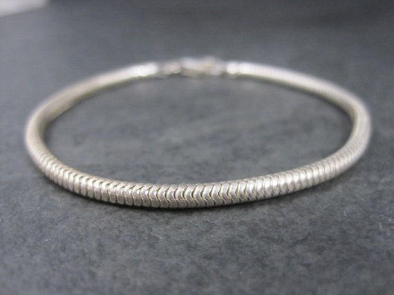 Italian Sterling 3mm Snake Chain Bracelet 7.25 In… - image 8