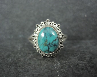 Anillo ajustable de turquesa de ley Estate