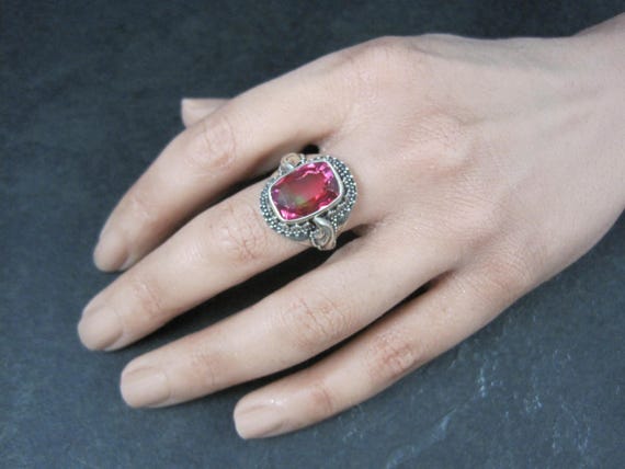 Watermelon Quartz Ring Size 9 - image 6