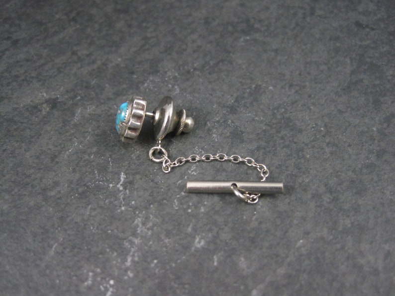 Vintage Southwestern Sterling Turquoise Tie Tack