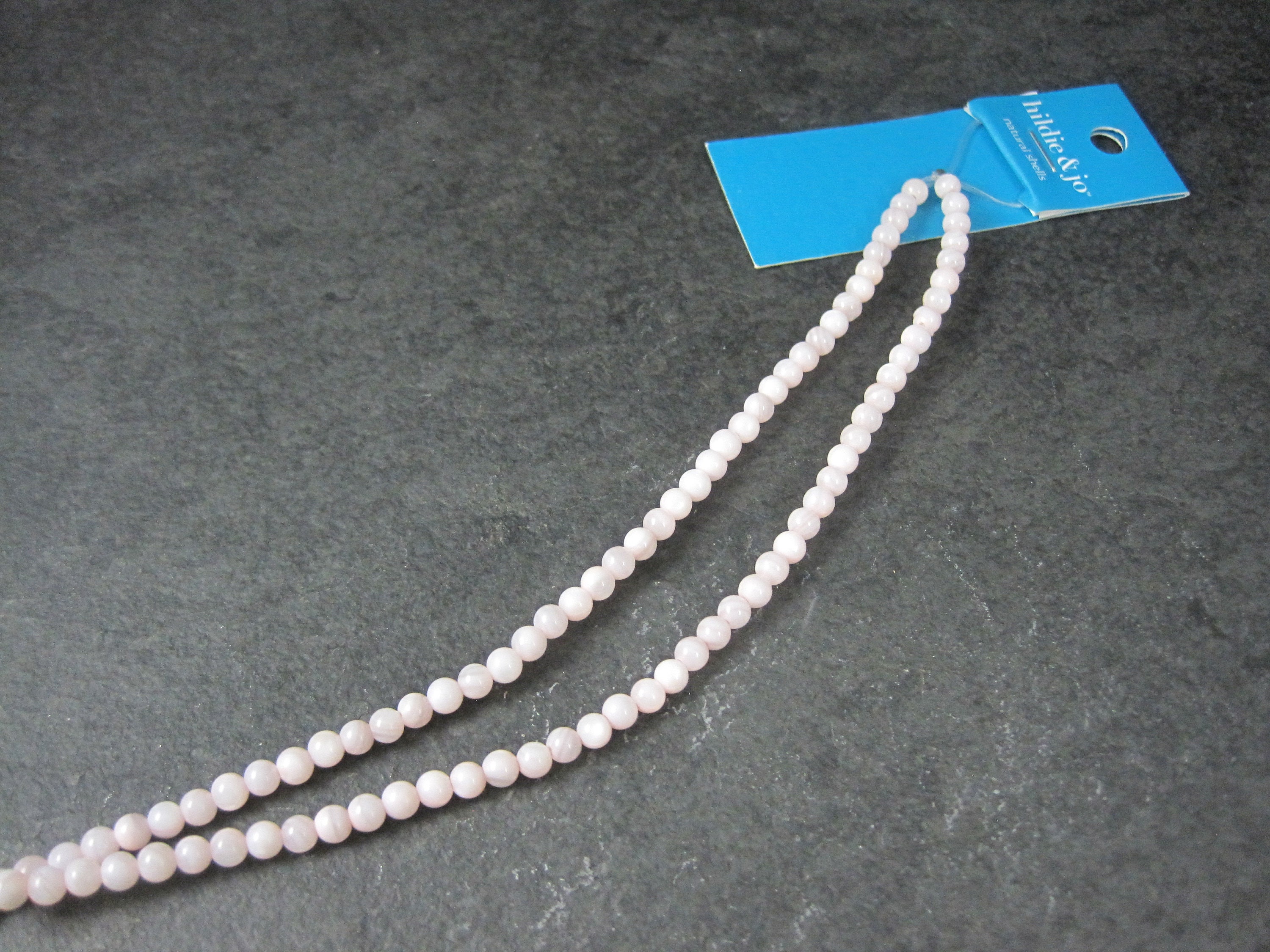 Round 4mm Pink Mother of Pearl Beads Hildie Jo 14 Etsy