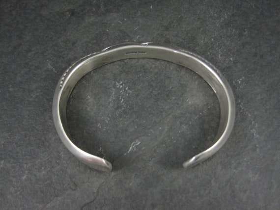 Heavy Navajo Sterling 9mm Carinated Cuff Bracelet… - image 7